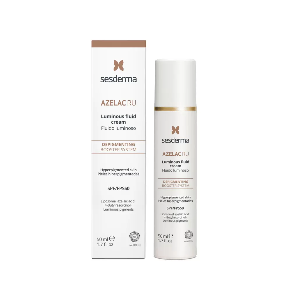 Azelac RU mirdzumu pieškirošs fluīds ar SPF50 SESDERMA 50 ml